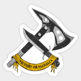 VICTORY OR VALHALLA (yellow) Sticker